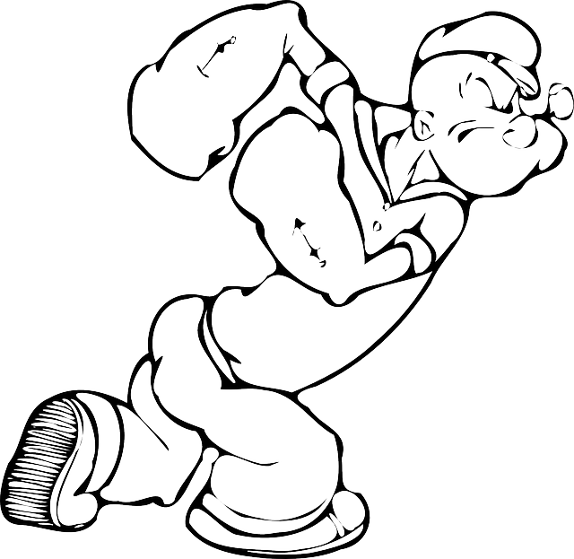 SAILOR, MAN, CARTOON, SHOW, DRAW, MUSCLES, POPEYE - Public Domain ...