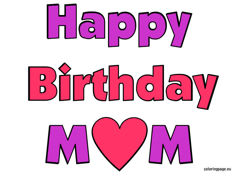 Happy birthday mom clipart free