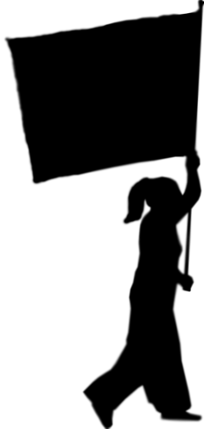 Colorguard clipart silhouette