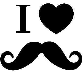 Mustache And Heart Clipart