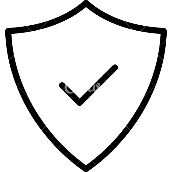 Shield with Check Mark Outline - Icons by Canva