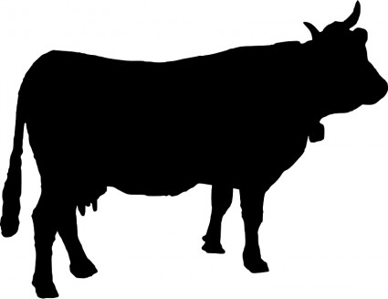 Siluet Sapi-vektor Clip Art-vektor Gratis Download Gratis