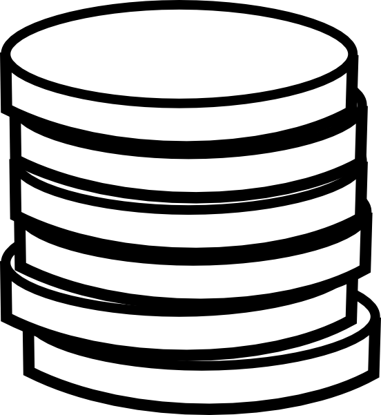 Gold Coin Black And White Clipart