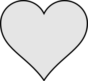 Black outline heart clipart transparent background