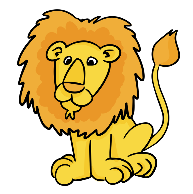 lion cartoon head