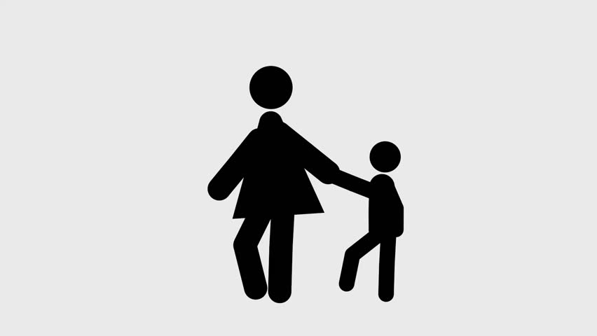 Pictogram Man Walks, Stops, Looks Up. Stock Footage Video 19428415 ...