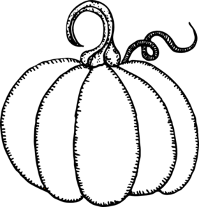 Pumpkin Outline clip art - vector clip art online, royalty free ...