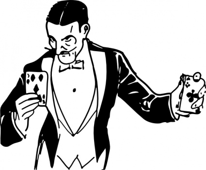 Download Magician Card Trick clip art Vector Free