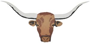 Longhorn Embroidery Design