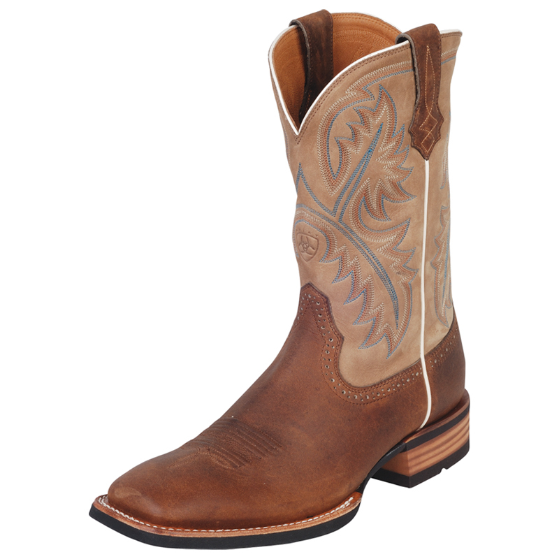 ARIAT - Ariat Tumbled Bark-11" Beige Top Cowboy Boots - NRSworld.