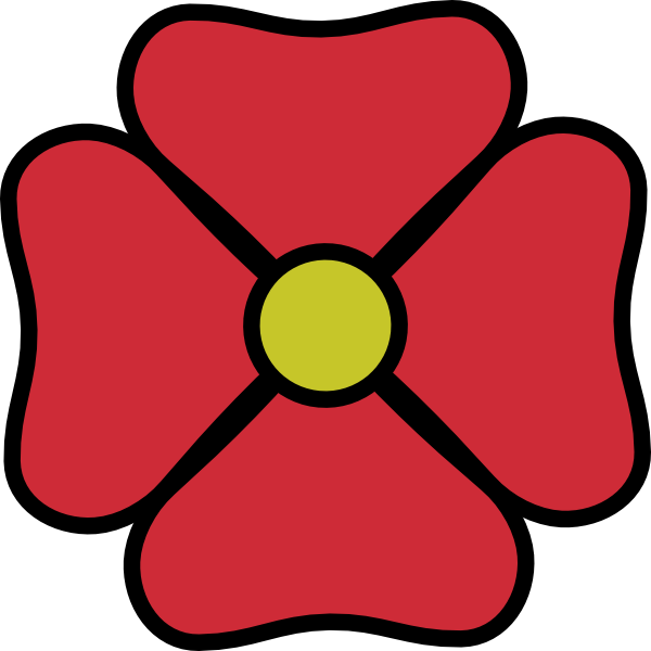 Red Flower Clip Art - vector clip art online, royalty ...
