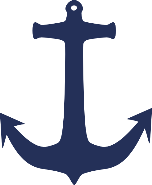 Navy Blue Anchor clip art - vector clip art online, royalty free ...
