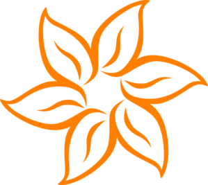 Orange Flower Clip Art - vector clip art online ...