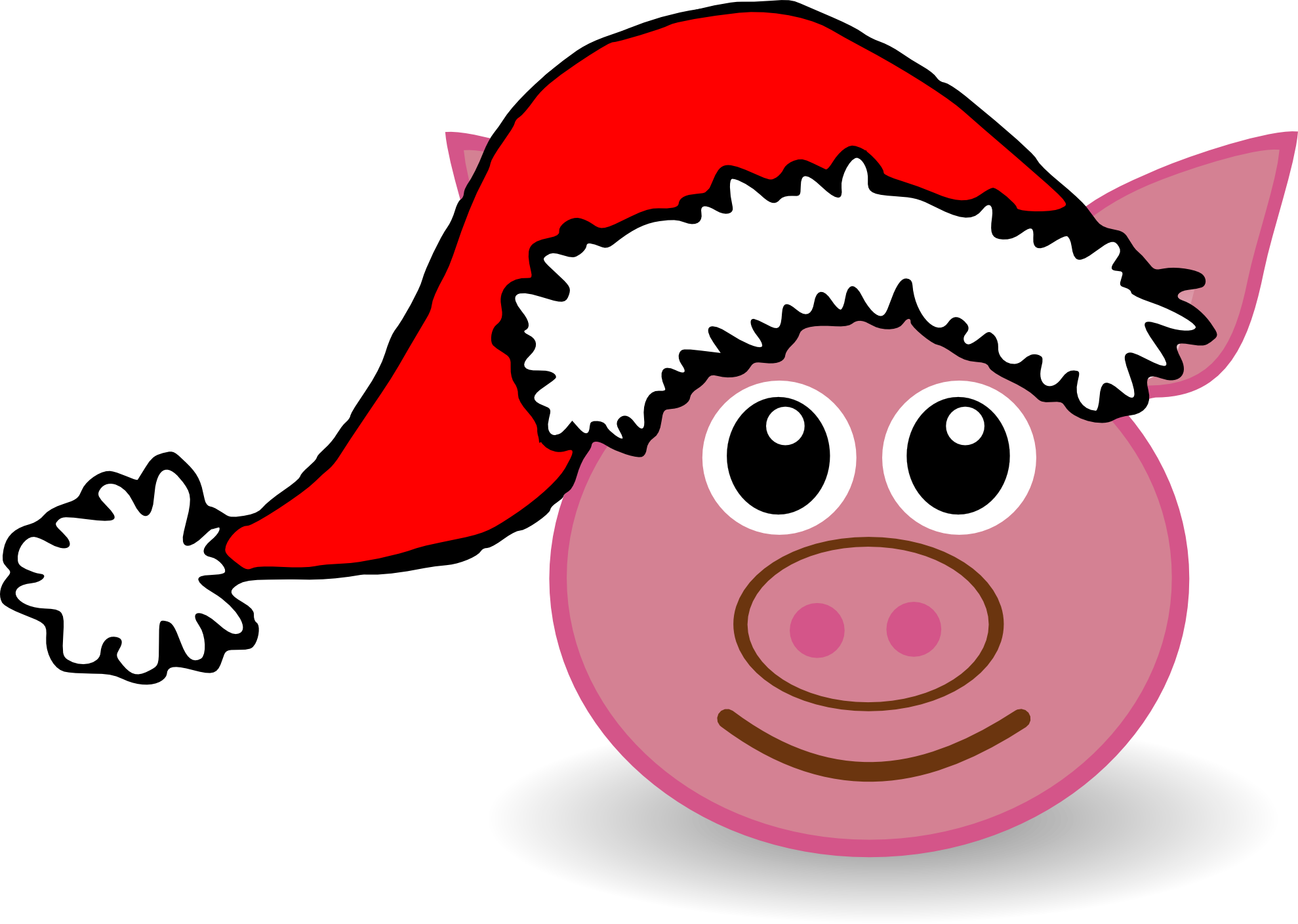 Pig Face Cartoon Pink Santa Cartoon Wallpapers #2440 Wallpaper ...