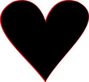 Black Hearts clip art - vector clip art online, royalty free ...