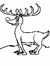 Christmas Reindeer Coloring Pages
