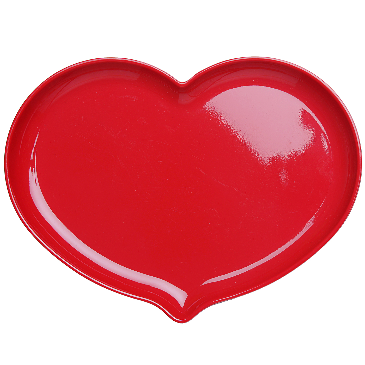Heart-Shaped Plate - Red Lacquer