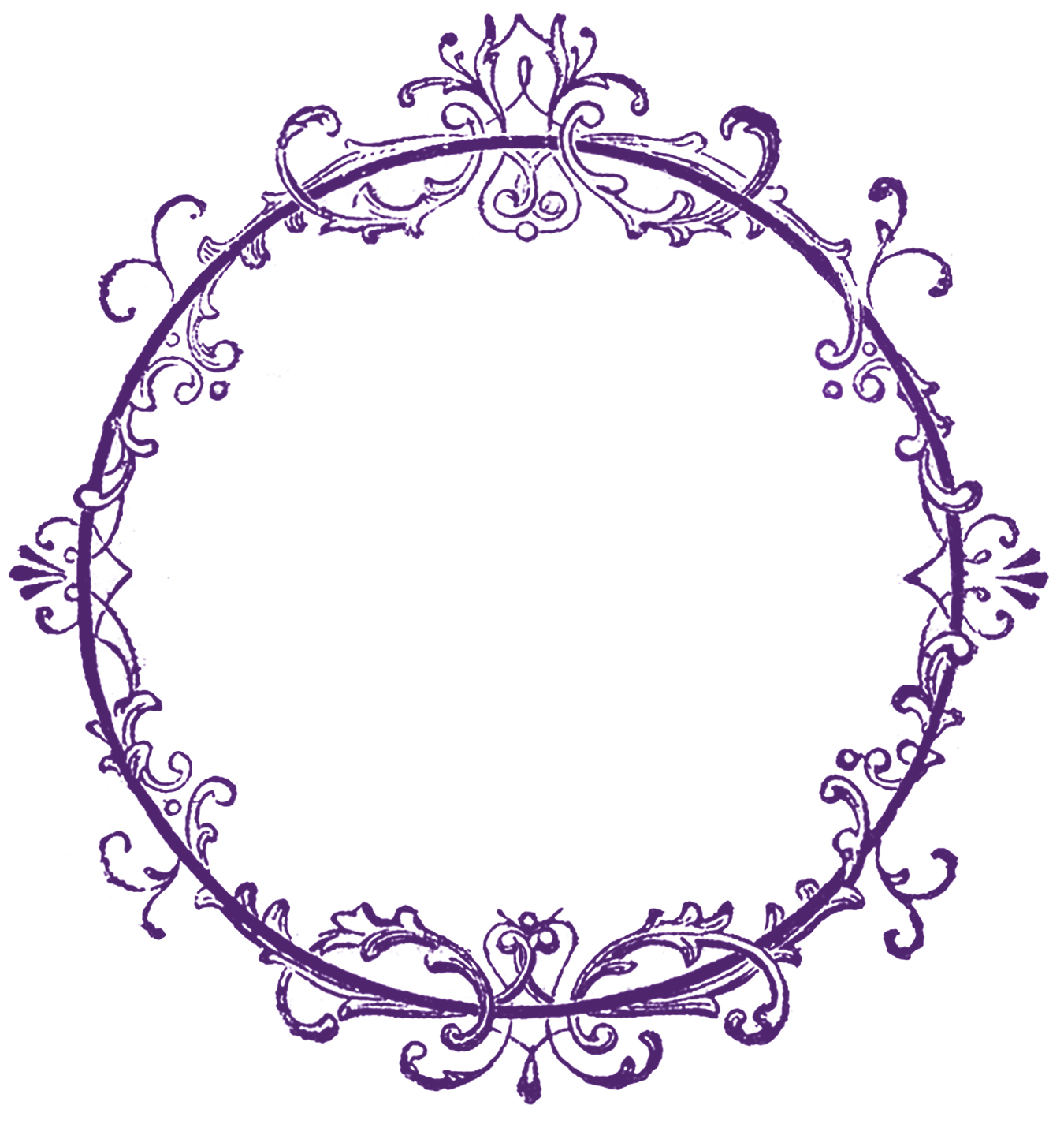 Vintage Clip Art – Old Ink Label – Lacey Graphic Frame