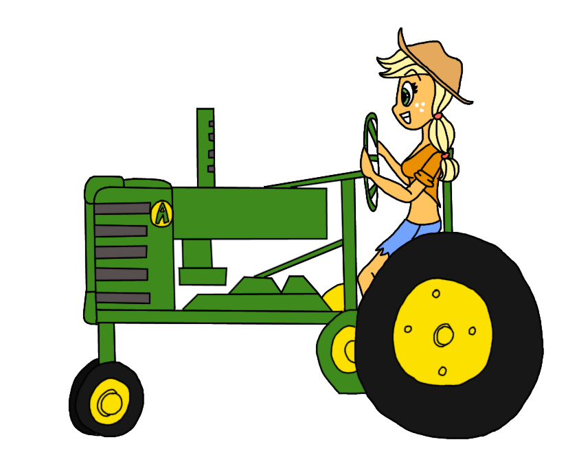 Cartoon John Deere Tractor