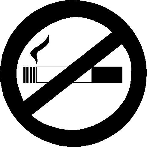No Smoking Black And White Clipart