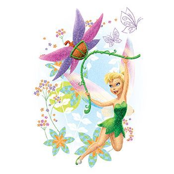 Glitter Disney Tinkerbell Temporary Tattoo has butterflies