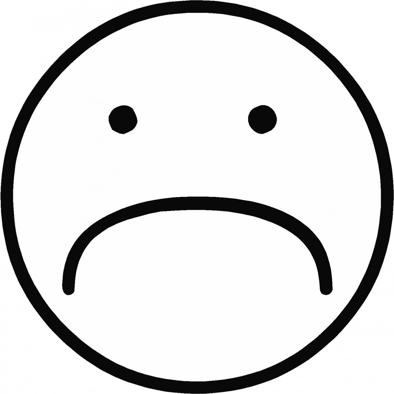Black Sad Face Clipart