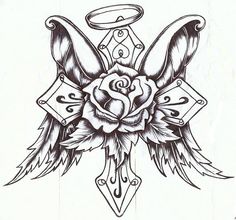 Tatoos | White Tattoo Cross, Miscarriage and Butterfly T…