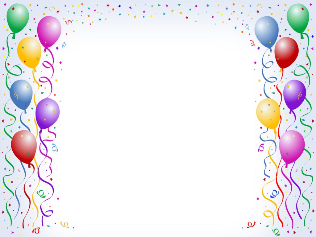 Birthday Balloons Border Landscape