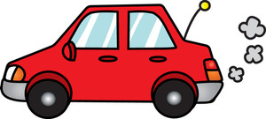Cartoon Car Clipart Image - Clip Art Illustration of a Red Economy ...