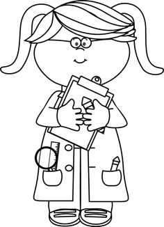 Science EXPERIMENT Black And White Clip Art - ClipArt Best