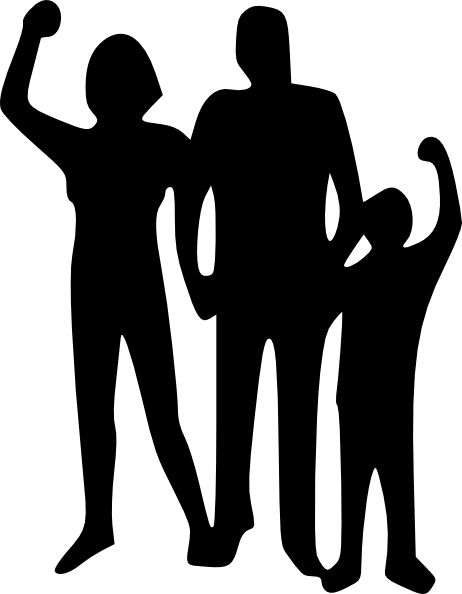 Stick Family Clipart Black And White - Free ...