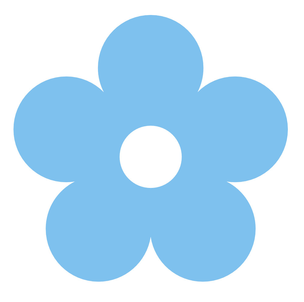 Retro Flower 1 Color Colour Sky Blue 2 Peace xochi.info ...