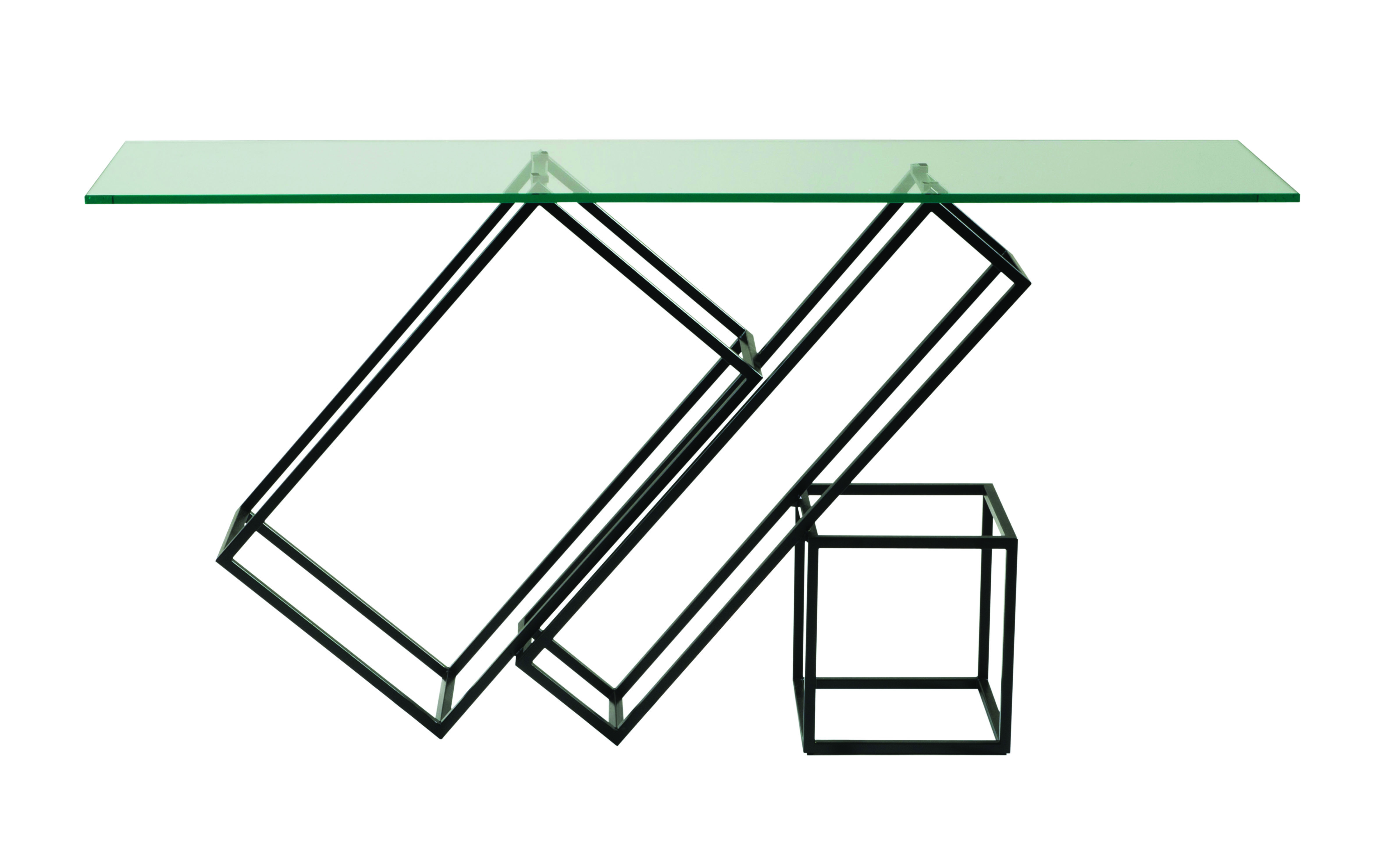 Rectangular glass console table OUTLINE Les Contemporains ...