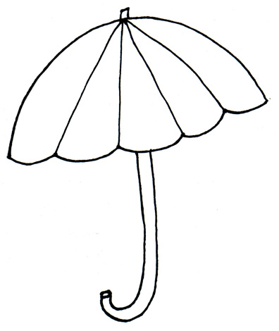 Umbrella Coloring Sheet