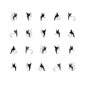 Waterslide Nail Decals - Set of 20 Tinkerbell Fairy Dust ...