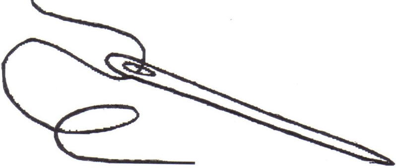 Needle clipart black and white