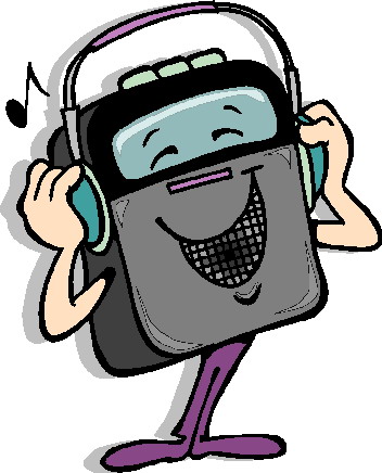 Listening to music Clip Art