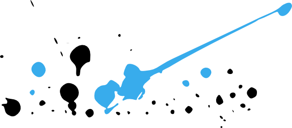 Paint Slatter Blue Clip Art - vector clip art online ...