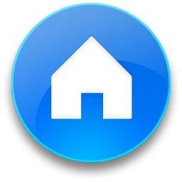 Rounded blue home button Vista icon - Free icon for free download