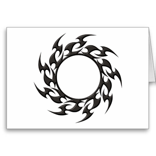 Tribal Circle Tattoo Greeting Card at Zazzle.