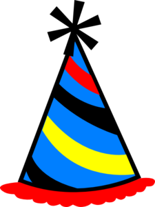 Party Hat Blue, Red & Yellow clip art - vector clip art online ...