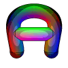 Large colourful tube font clipart