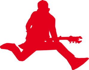 Rock Star With Guitar Clip Art - vector clip art ...