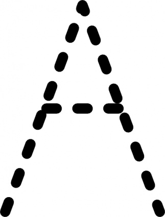 Alphabet Tracing Letter A clip art vector, free vector graphics ...