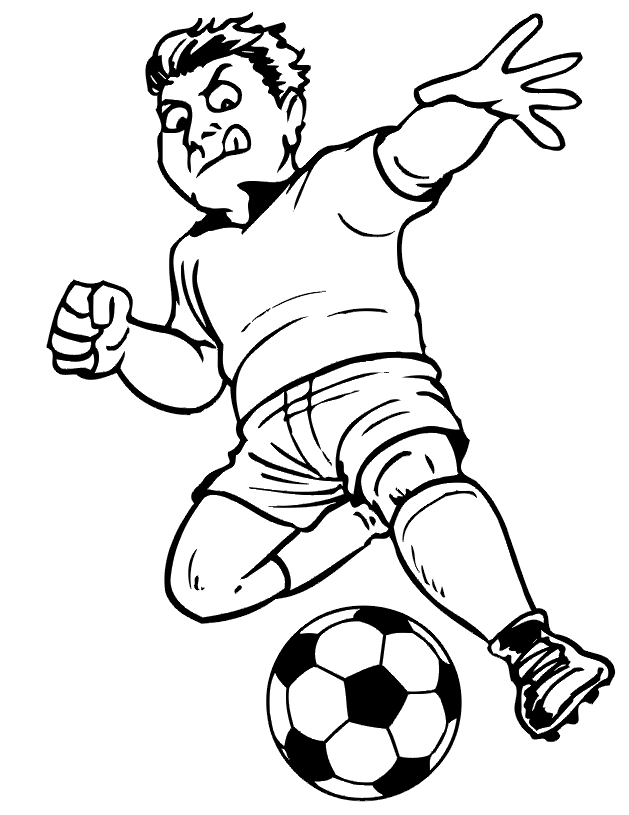 Soccer coloring pages 9 / Soccer / Kids printables coloring pages