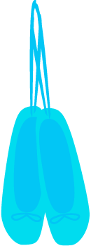Girls Blue Ballet Slippers Clip Art, Dance Shoes Graphic