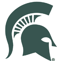 SBS - Michigan State Spartans Black w/Chrome Helmet Hitch Cover