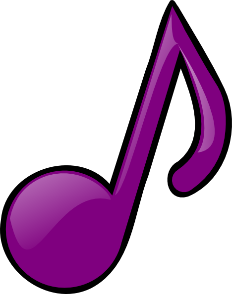 Purple Music Notes Clipart