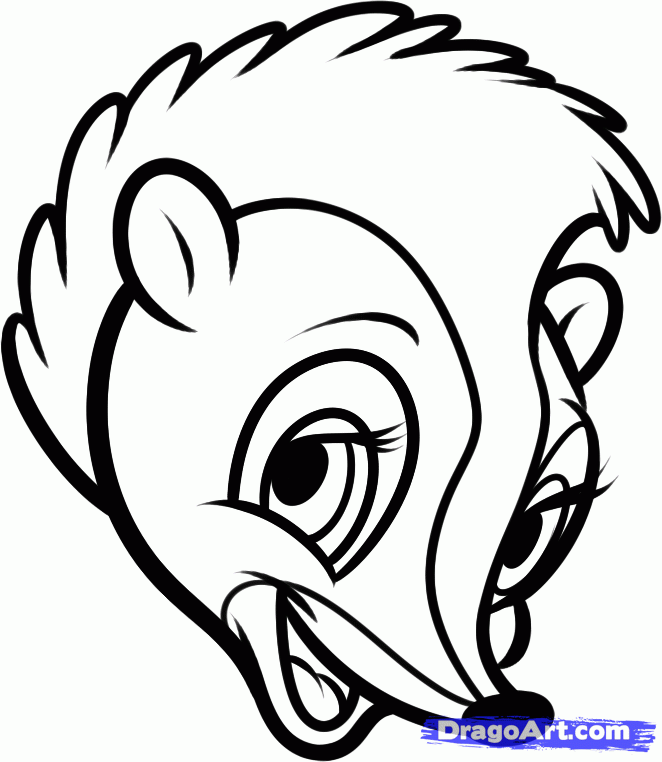How to Draw Flower, Flower From Bambi, Step by Step, Disney ...