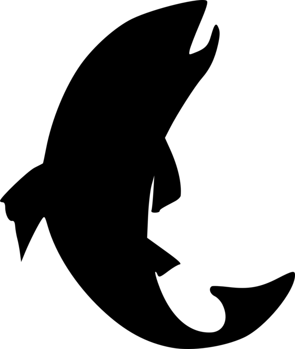 Silhouette of fish clipart